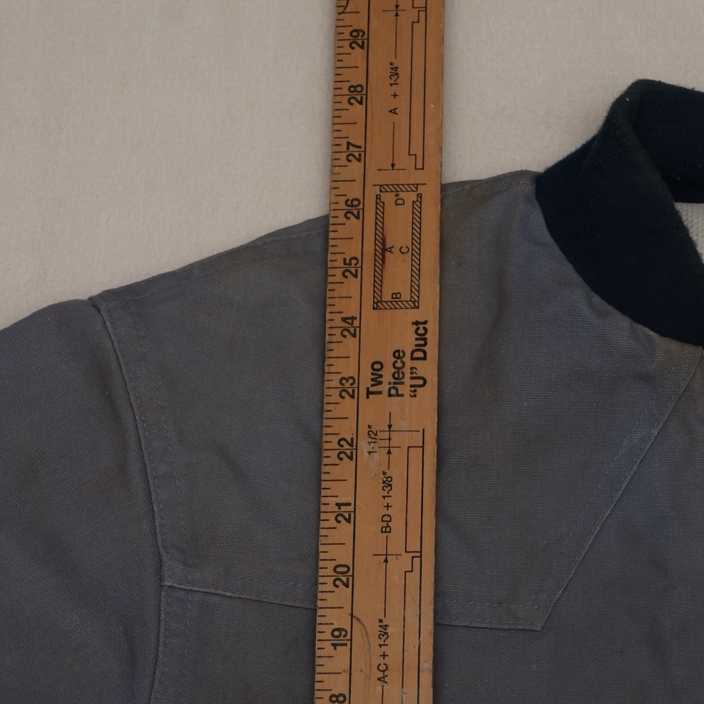 Vintage 1989 Carhartt JR168 100 Years Steel Blue Western Work Jacket 2XL - Picture 2 of 10